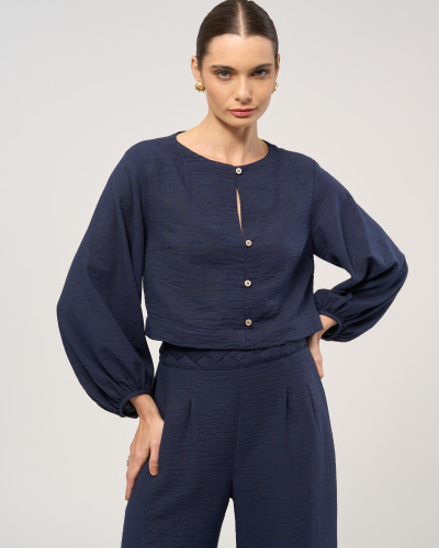 Blusa Crisântemo Navy